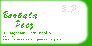 borbala pecz business card