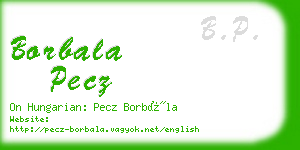 borbala pecz business card